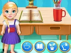 تنظيف المدرسة المتسخة