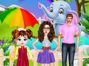 اطفال في حديقة الحيوانات